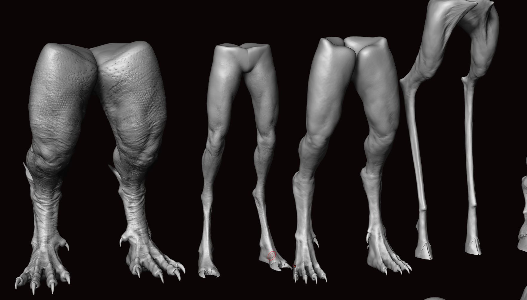 LEGS - 33 Character and Creature Insert meshes plus OBJs 3D model_40