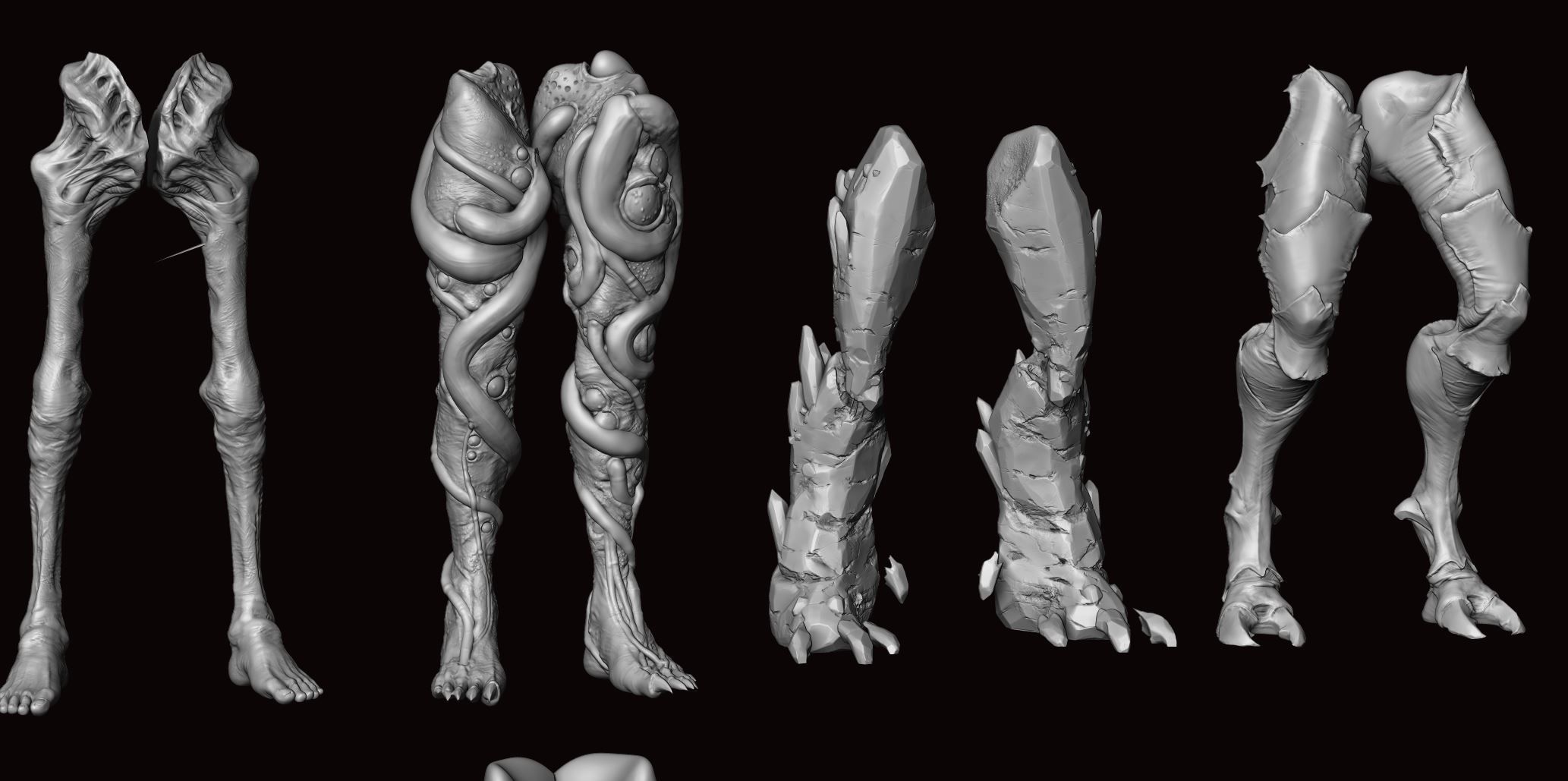 LEGS - 33 Character and Creature Insert meshes plus OBJs 3D model_52