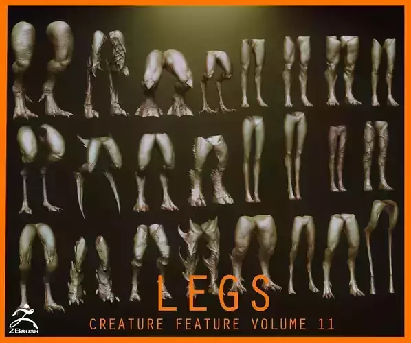 LEGS - 33 Character and Creature Insert meshes plus OBJs 3D model
