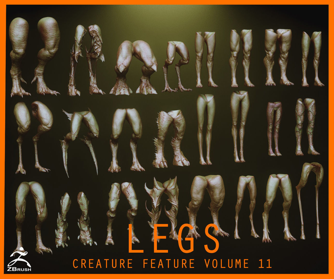 LEGS - 33 Character and Creature Insert meshes plus OBJs 3D model_0