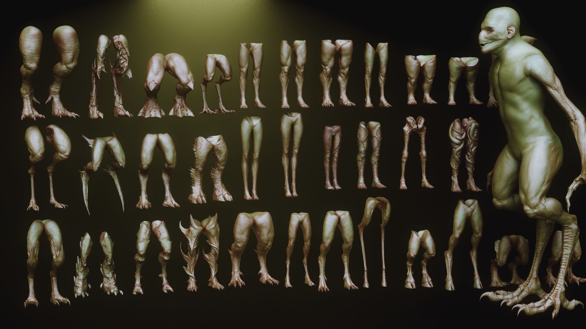 LEGS - 33 Character and Creature Insert meshes plus OBJs 3D model_2