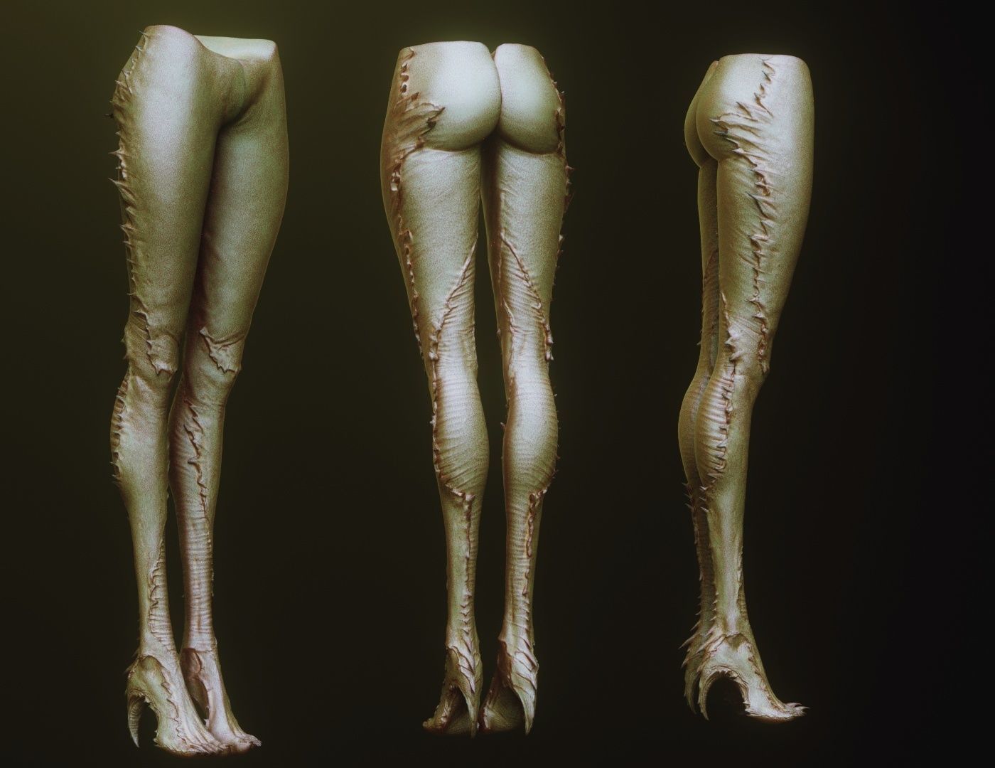 LEGS - 33 Character and Creature Insert meshes plus OBJs 3D model_21