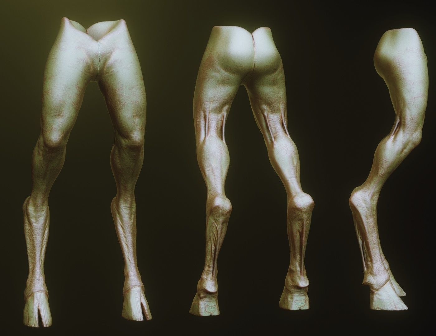 LEGS - 33 Character and Creature Insert meshes plus OBJs 3D model_13