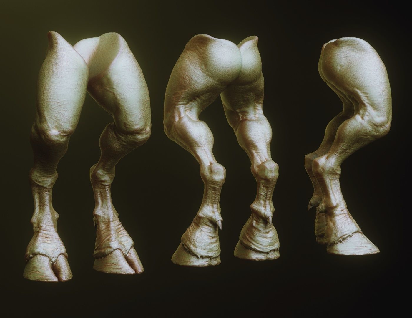LEGS - 33 Character and Creature Insert meshes plus OBJs 3D model_29
