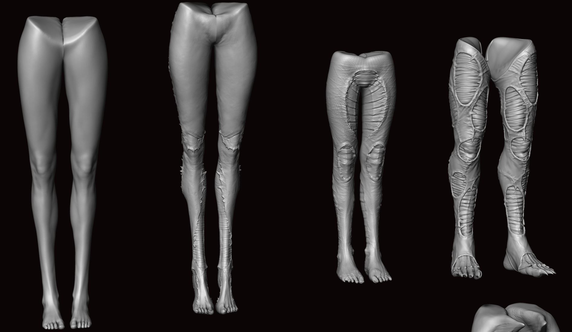 LEGS - 33 Character and Creature Insert meshes plus OBJs 3D model_39