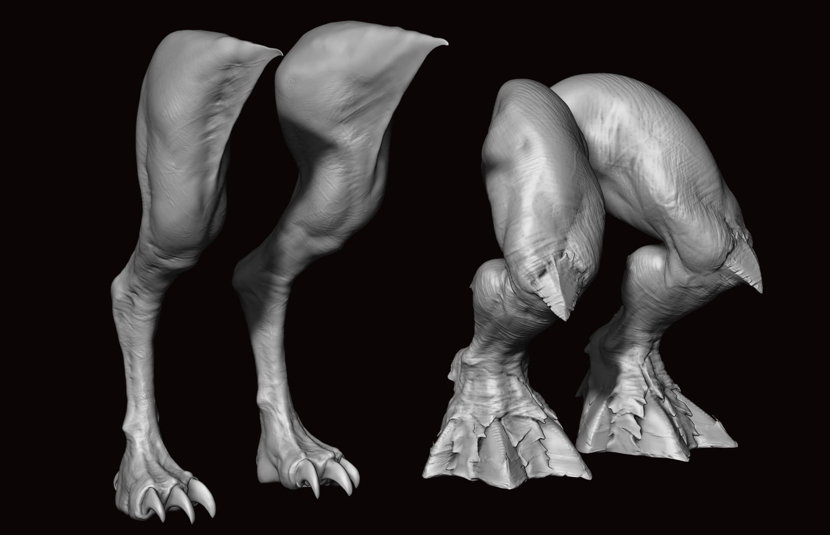 LEGS - 33 Character and Creature Insert meshes plus OBJs 3D model_36