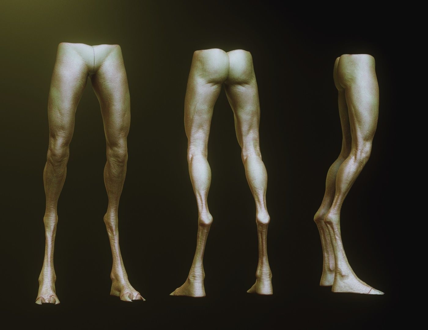 LEGS - 33 Character and Creature Insert meshes plus OBJs 3D model_5