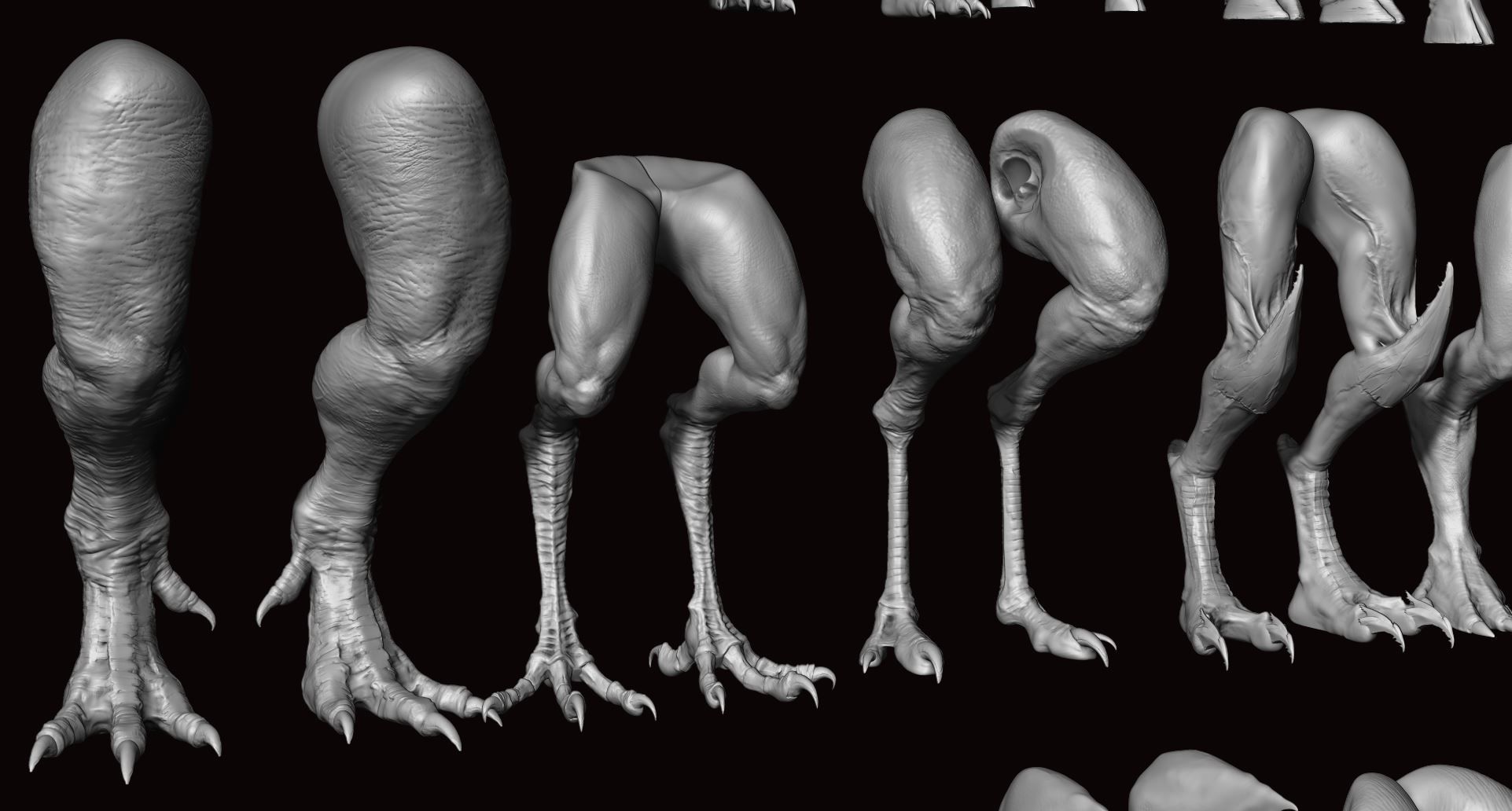 LEGS - 33 Character and Creature Insert meshes plus OBJs 3D model_45