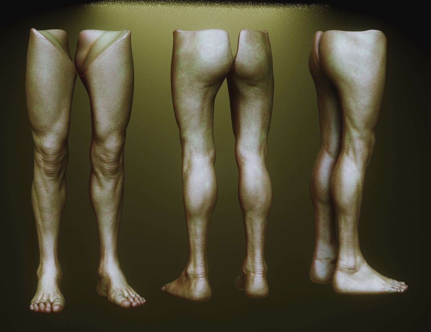LEGS - 33 Character and Creature Insert meshes plus OBJs 3D model_31