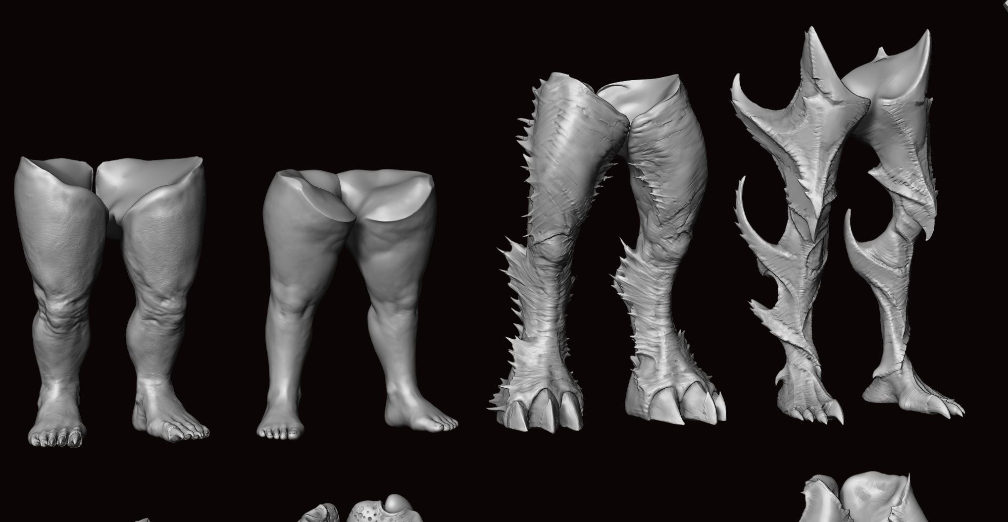 LEGS - 33 Character and Creature Insert meshes plus OBJs 3D model_38