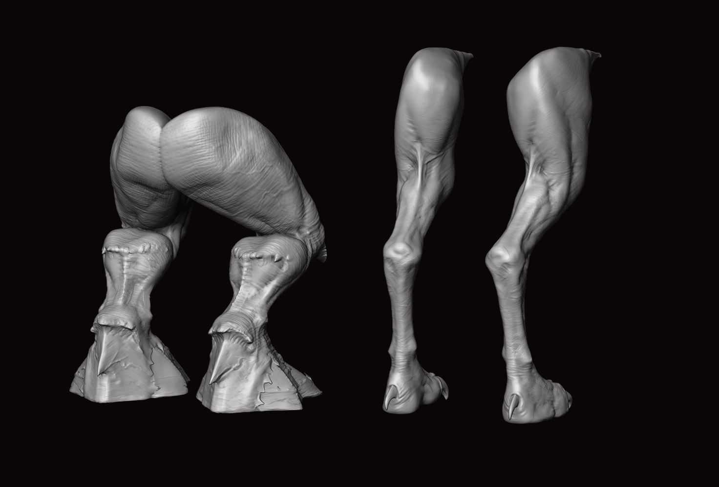 LEGS - 33 Character and Creature Insert meshes plus OBJs 3D model_54