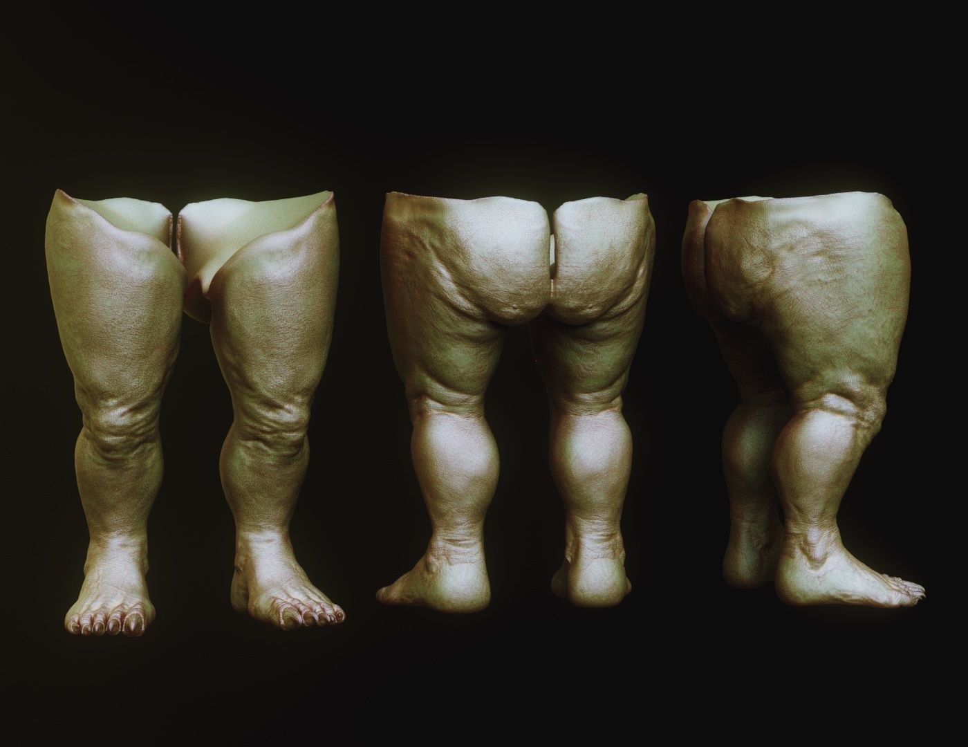 LEGS - 33 Character and Creature Insert meshes plus OBJs 3D model_34