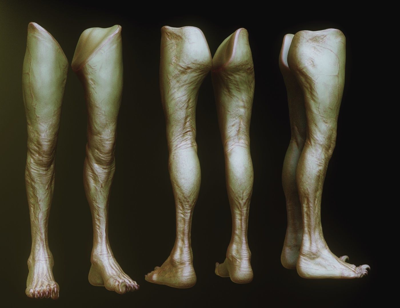LEGS - 33 Character and Creature Insert meshes plus OBJs 3D model_28