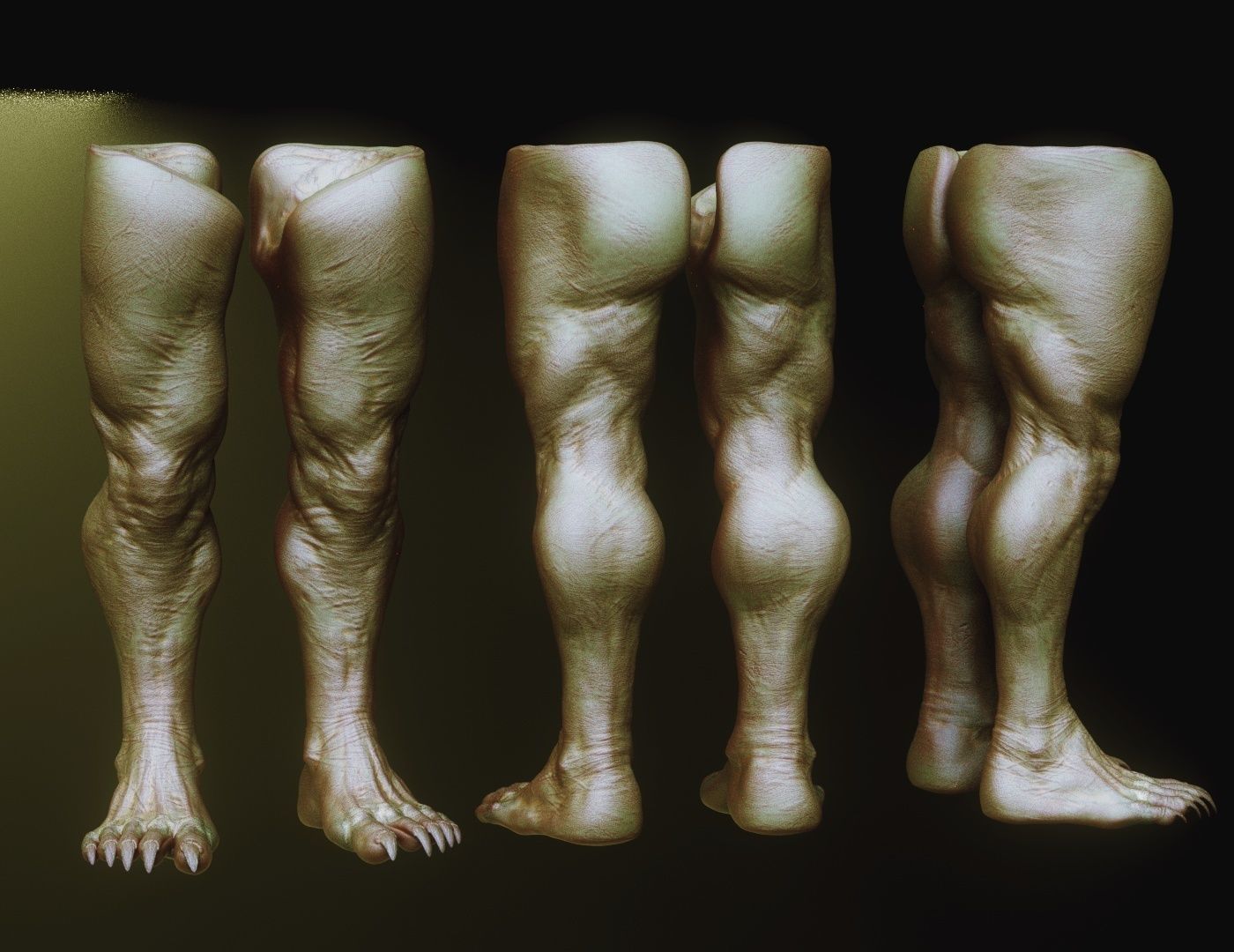 LEGS - 33 Character and Creature Insert meshes plus OBJs 3D model_12