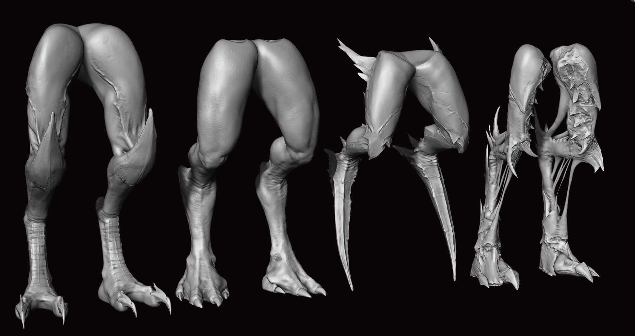 LEGS - 33 Character and Creature Insert meshes plus OBJs 3D model_49