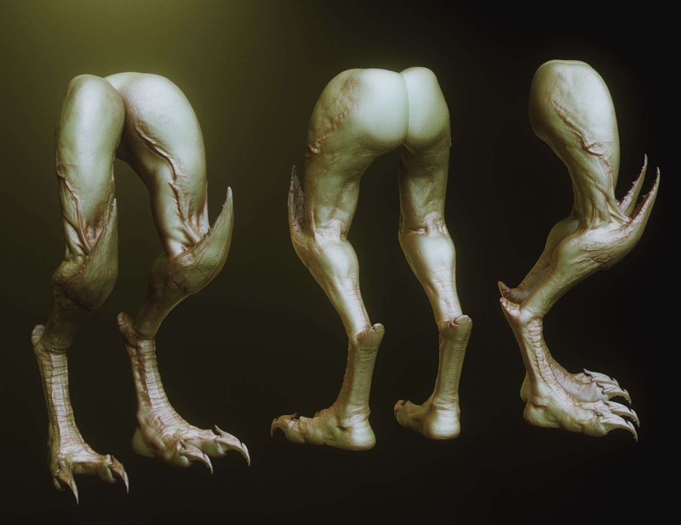 LEGS - 33 Character and Creature Insert meshes plus OBJs 3D model_35
