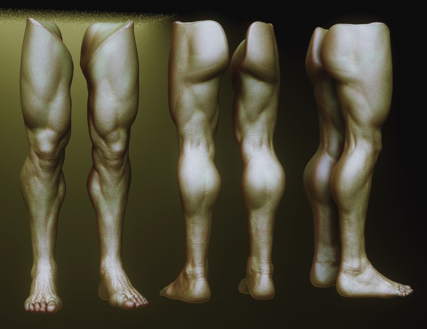 LEGS - 33 Character and Creature Insert meshes plus OBJs 3D model_15