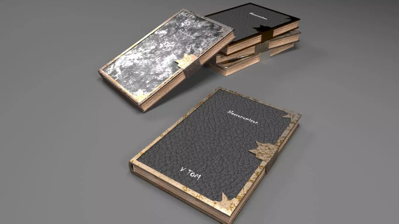 Book set metal box with marble top 3D model