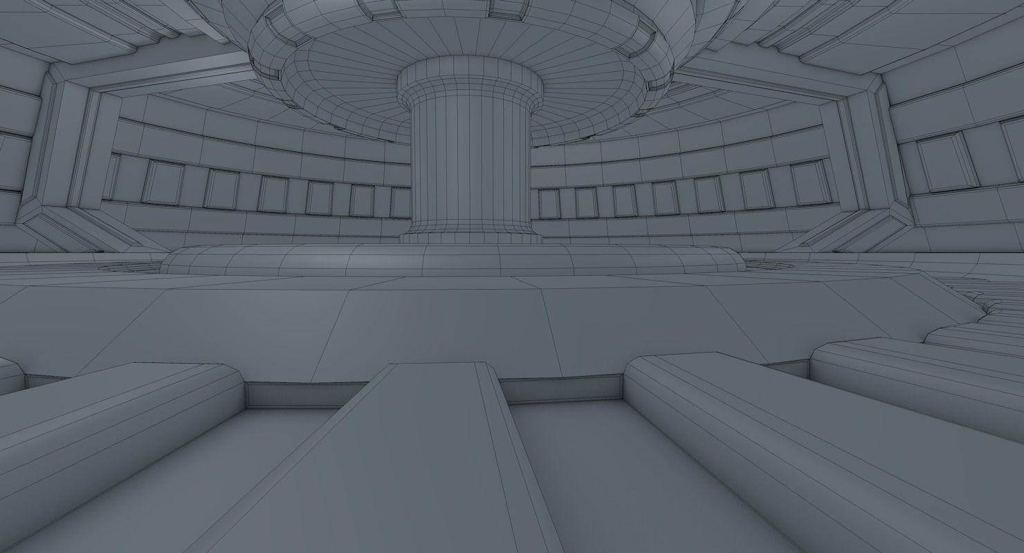 Sci Fi Room Low-poly 3D model_10