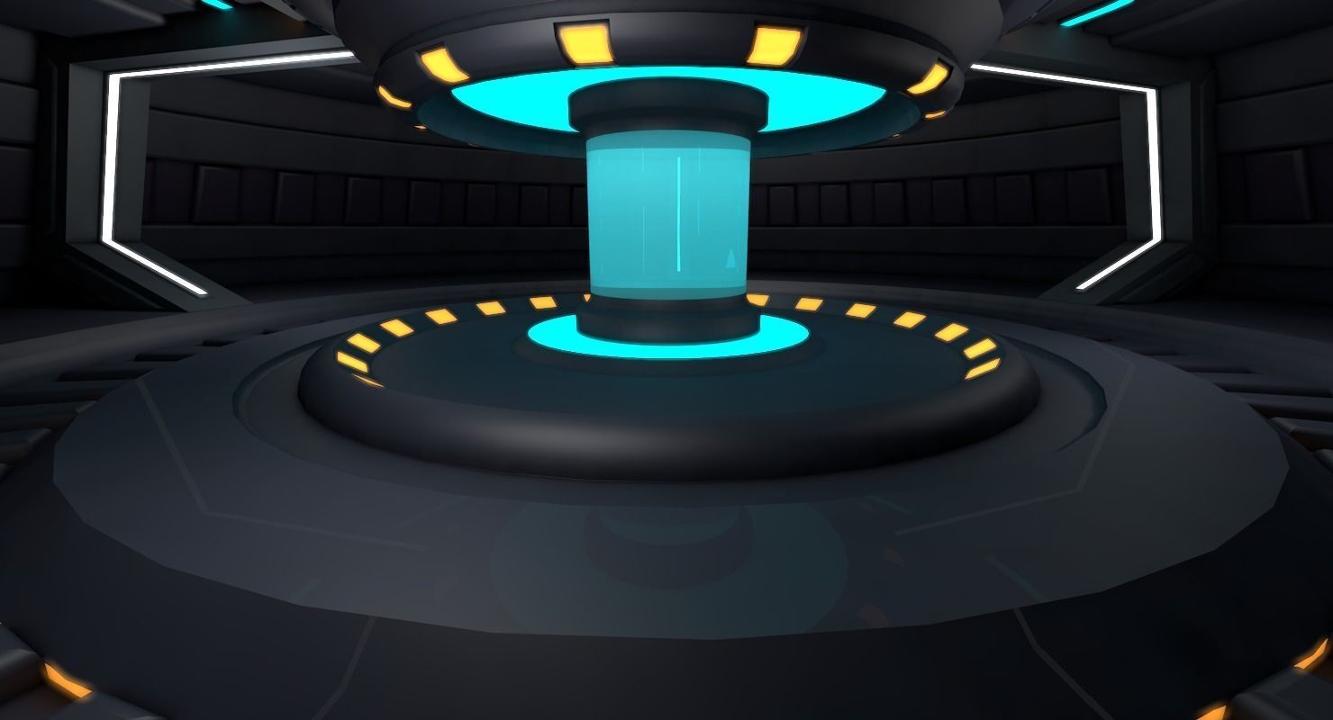 Sci Fi Room Low-poly 3D model_4