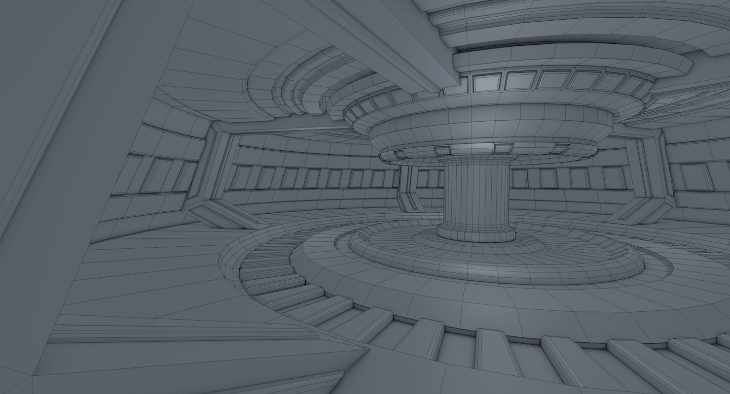 Sci Fi Room Low-poly 3D model_12