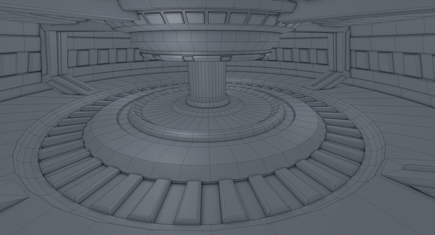Sci Fi Room Low-poly 3D model_11