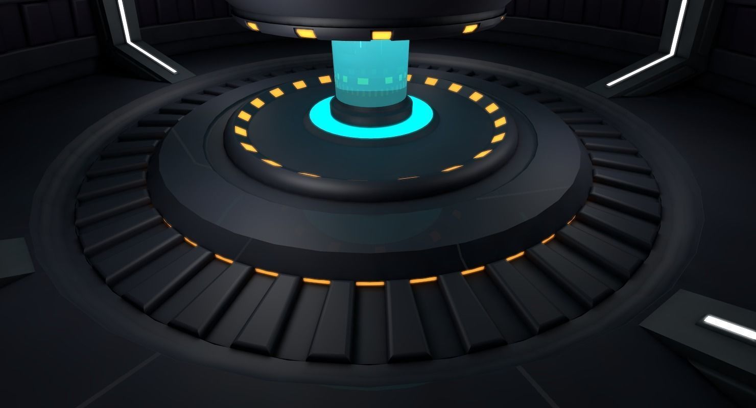 Sci Fi Room Low-poly 3D model_1