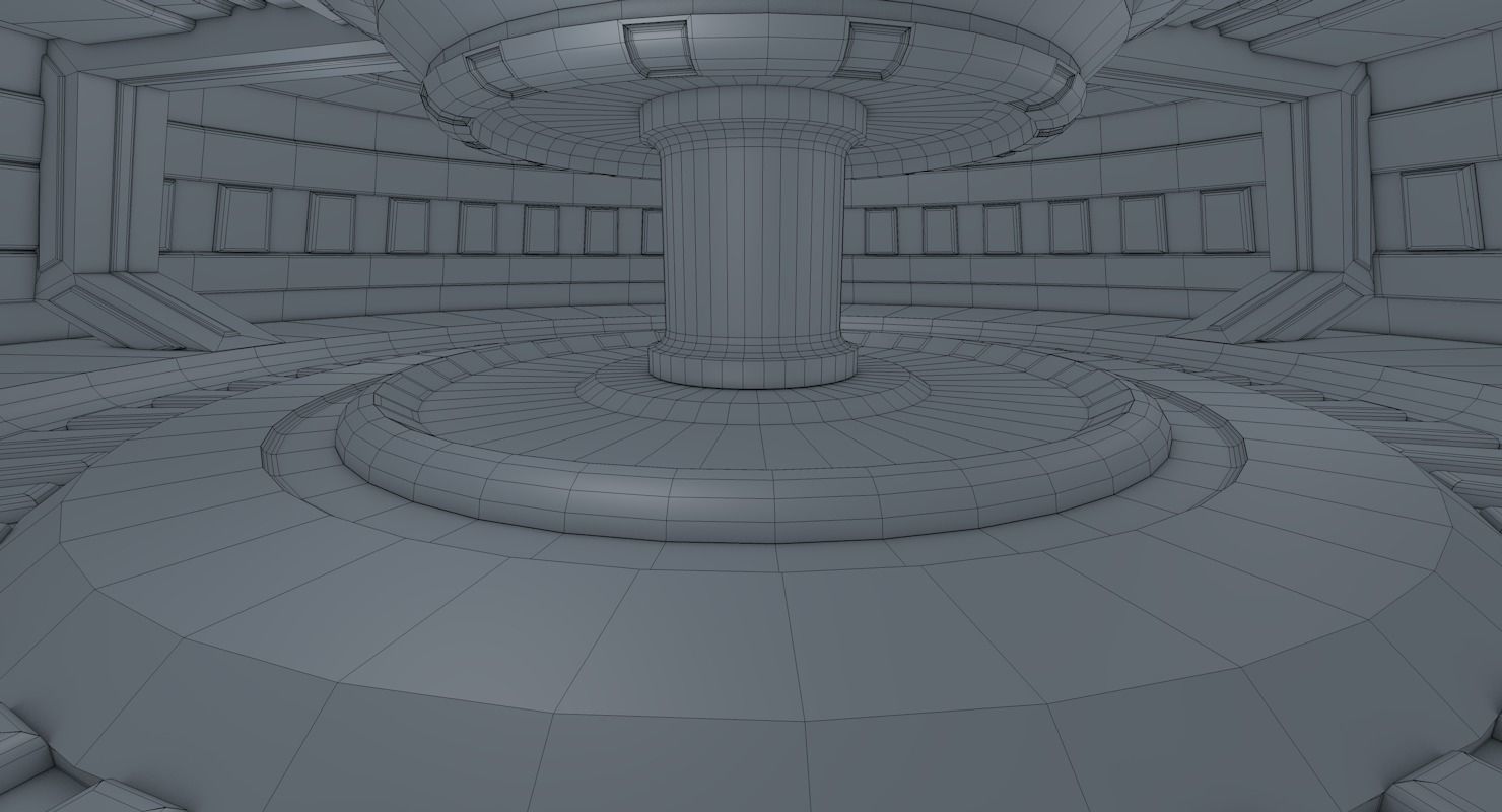 Sci Fi Room Low-poly 3D model_9