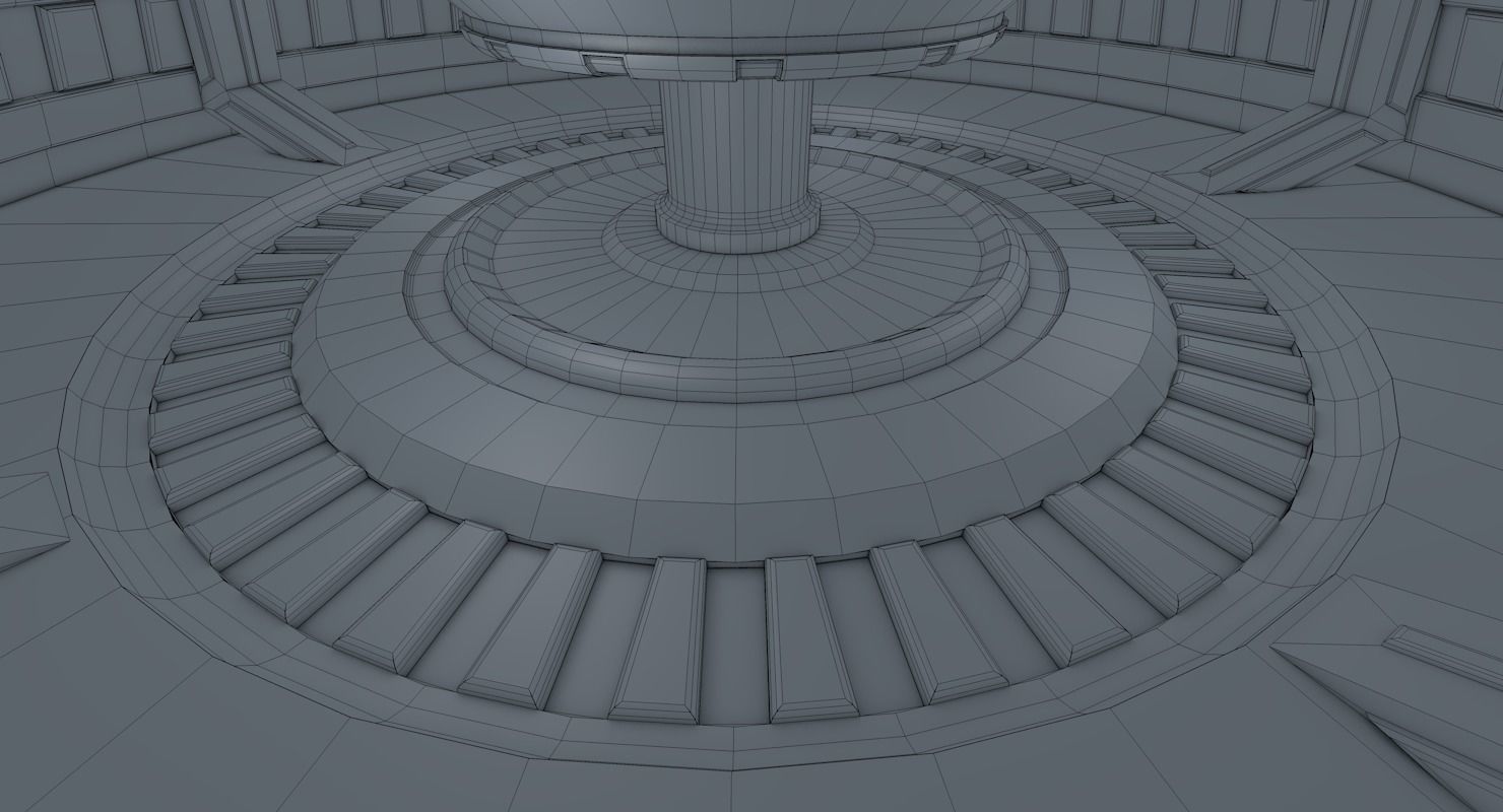 Sci Fi Room Low-poly 3D model_13