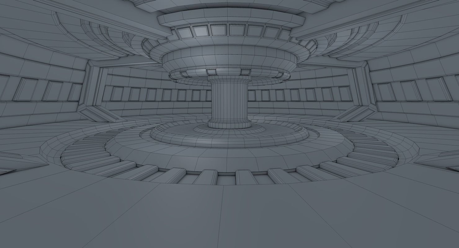 Sci Fi Room Low-poly 3D model_8