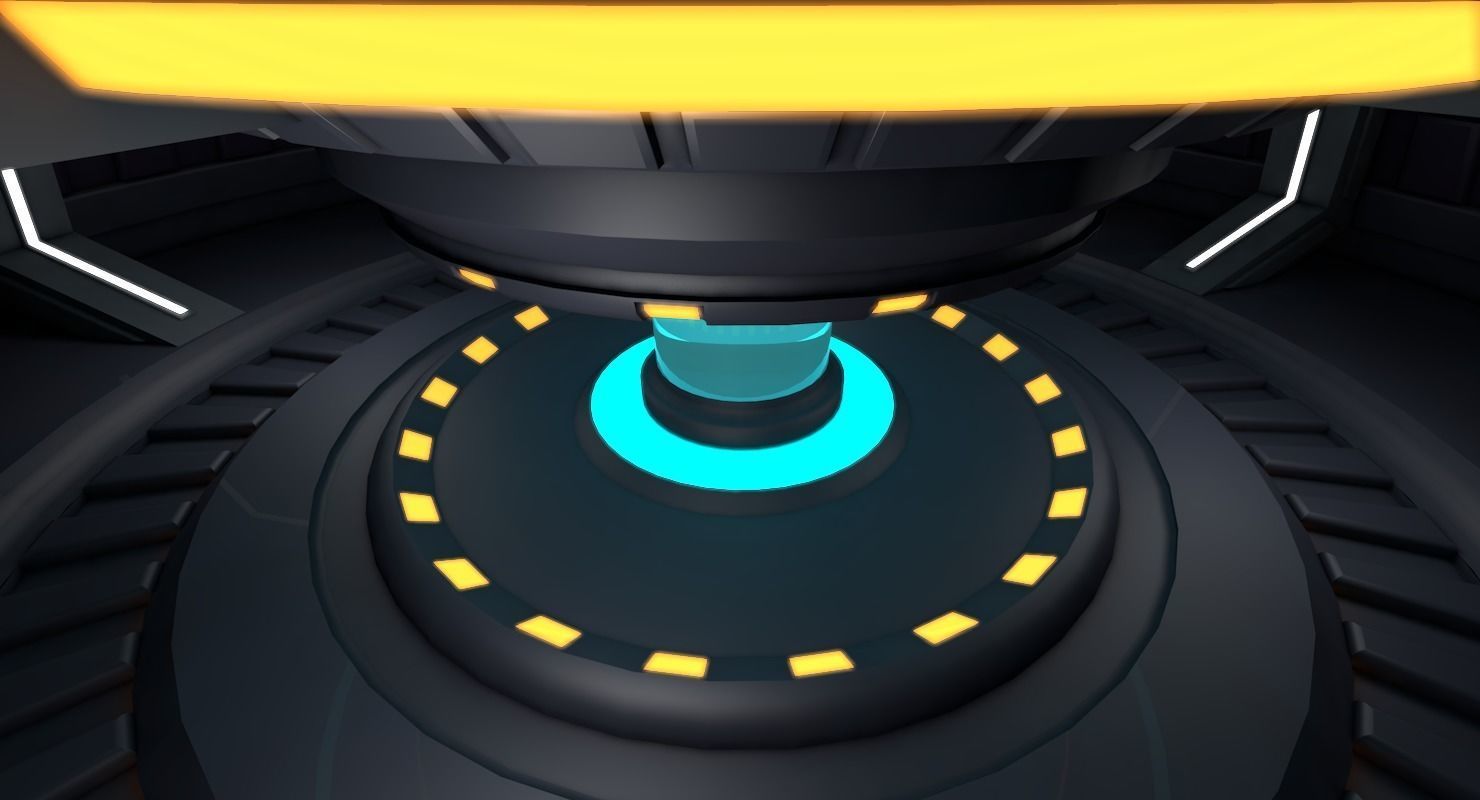 Sci Fi Room Low-poly 3D model_7