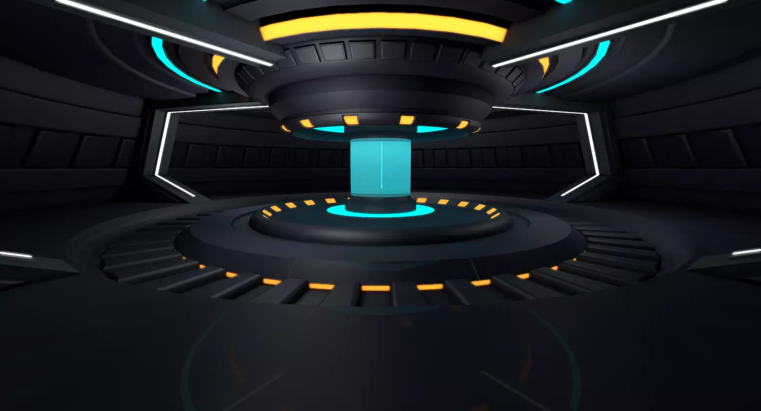 Sci Fi Room Low-poly 3D model_0