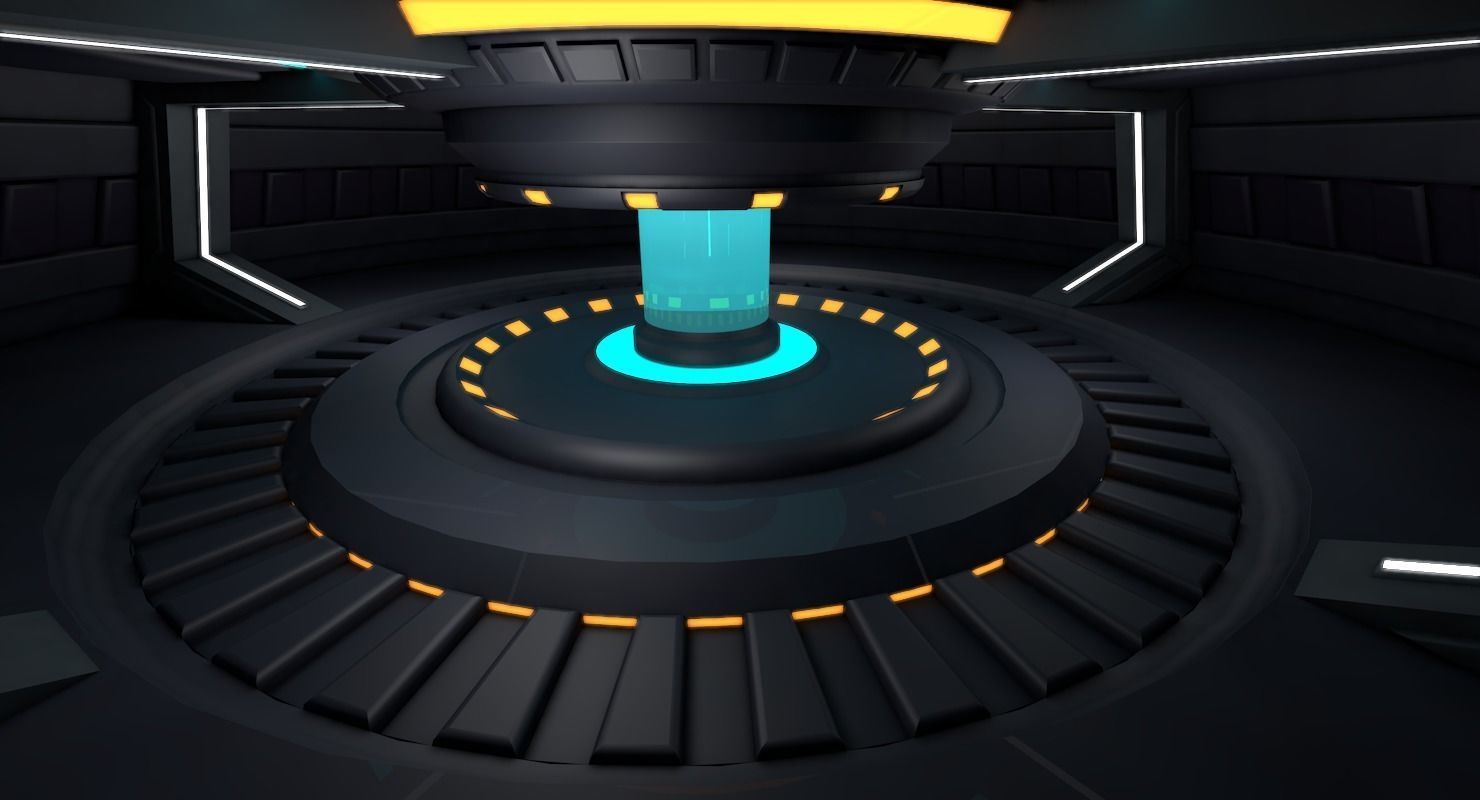 Sci Fi Room Low-poly 3D model_5