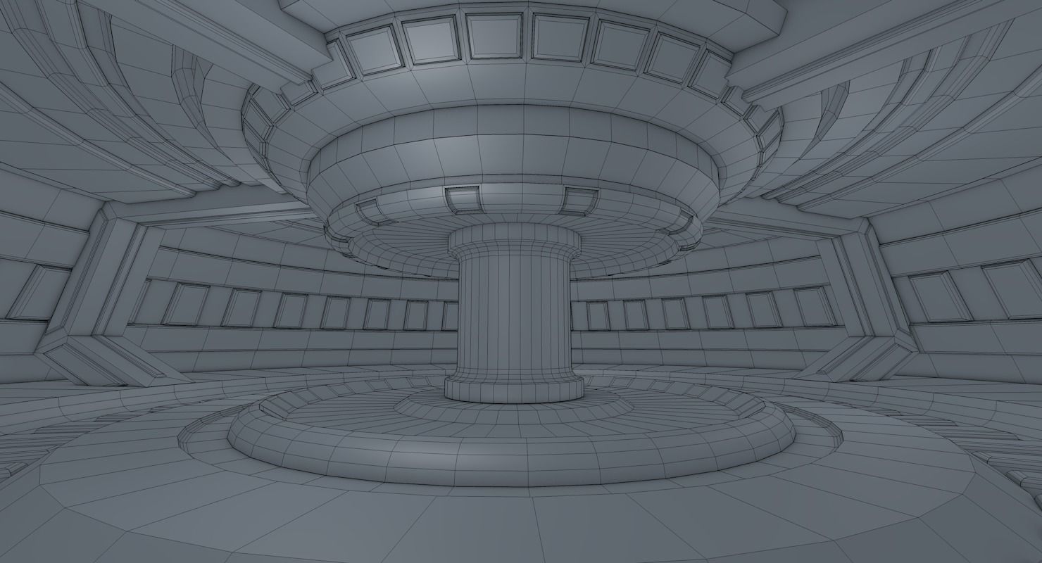 Sci Fi Room Low-poly 3D model_14
