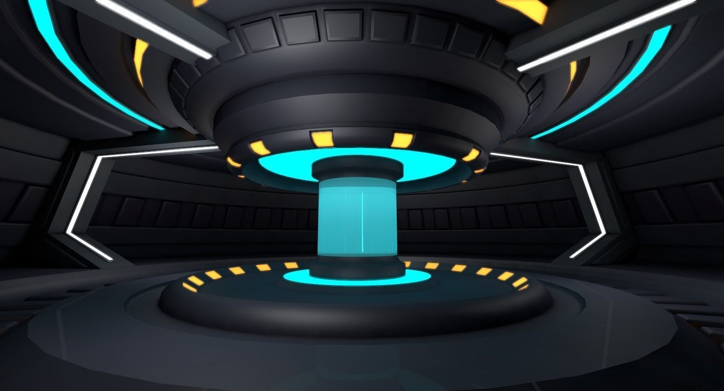 Sci Fi Room Low-poly 3D model_2