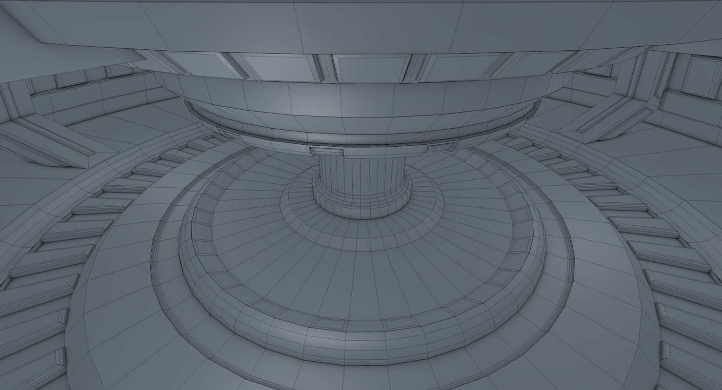 Sci Fi Room Low-poly 3D model_15