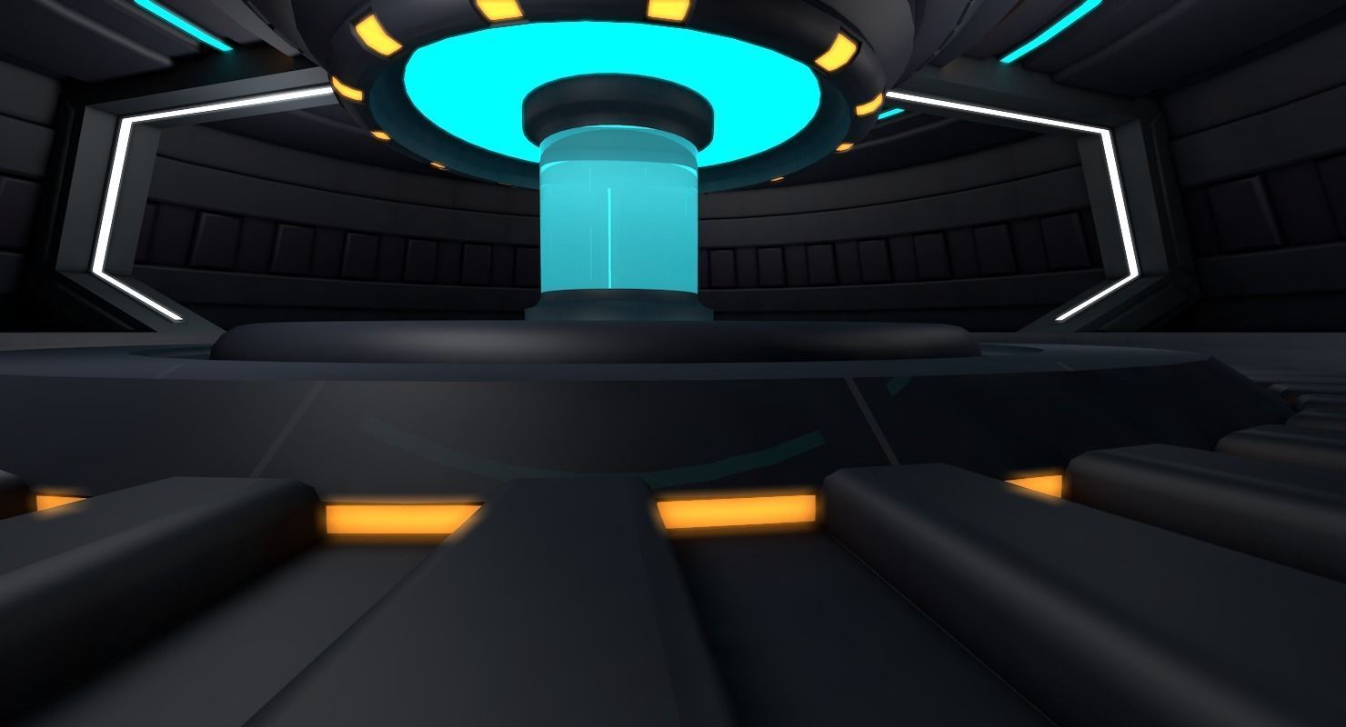 Sci Fi Room Low-poly 3D model_3