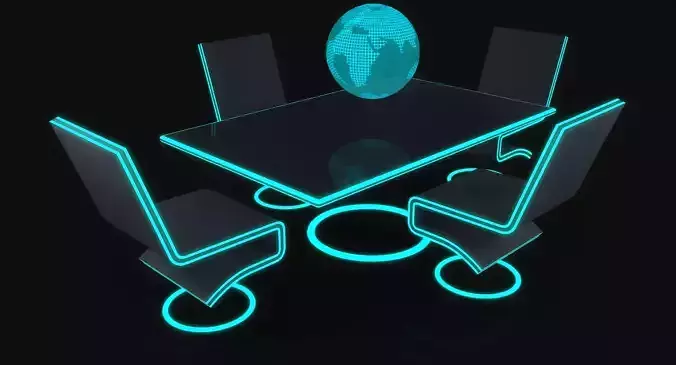Sci Fi Conference Table 3D model