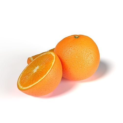 Orange  3D model 2
