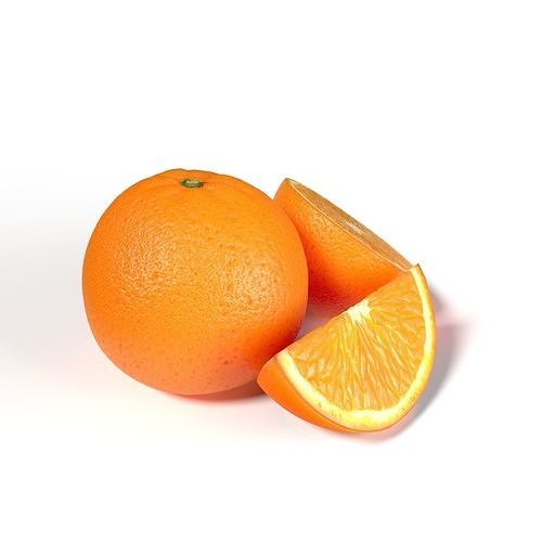 Orange  3D model 4