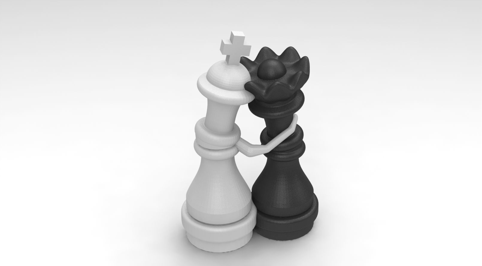 KING AND QUEEN LOVE CHESS 3D print model_3