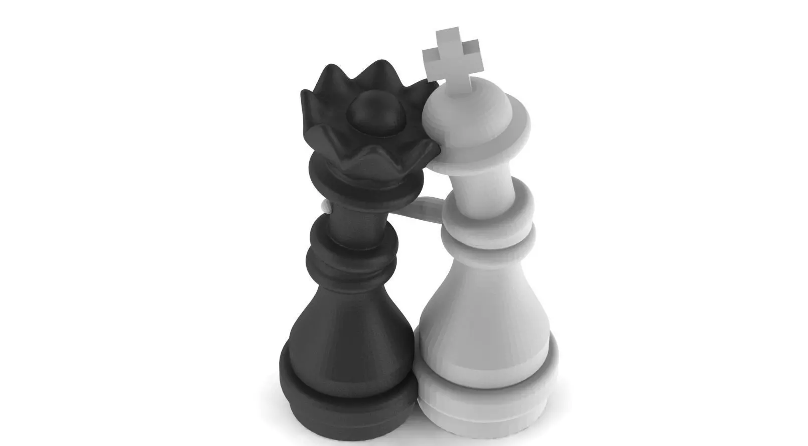 KING AND QUEEN LOVE CHESS 3D print model_0