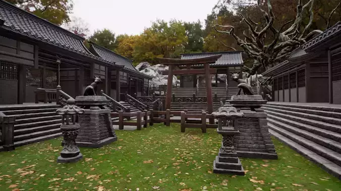 Jshrine wooden structures