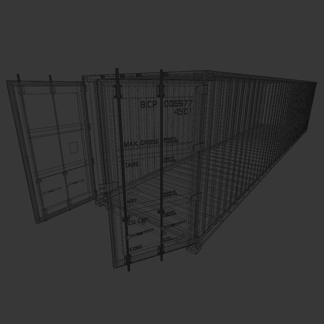 40ft Shipping Container  3D model_5