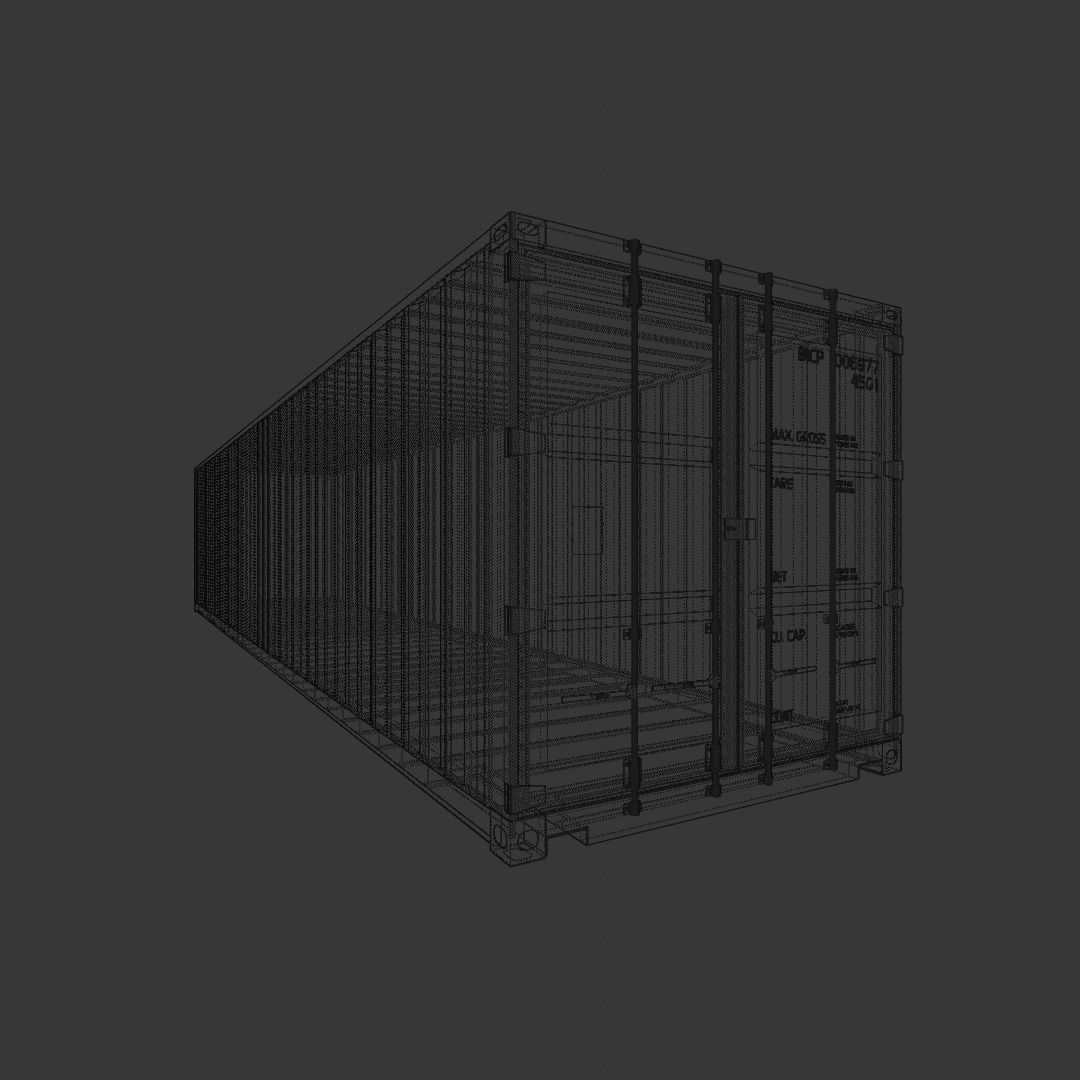 40ft Shipping Container  3D model_6