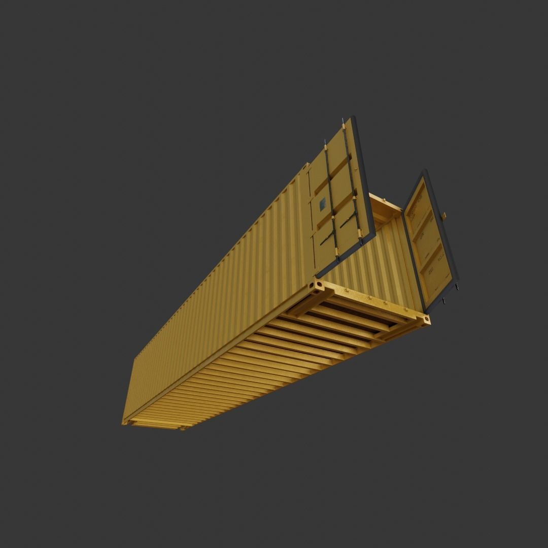40ft Shipping Container  3D model_1