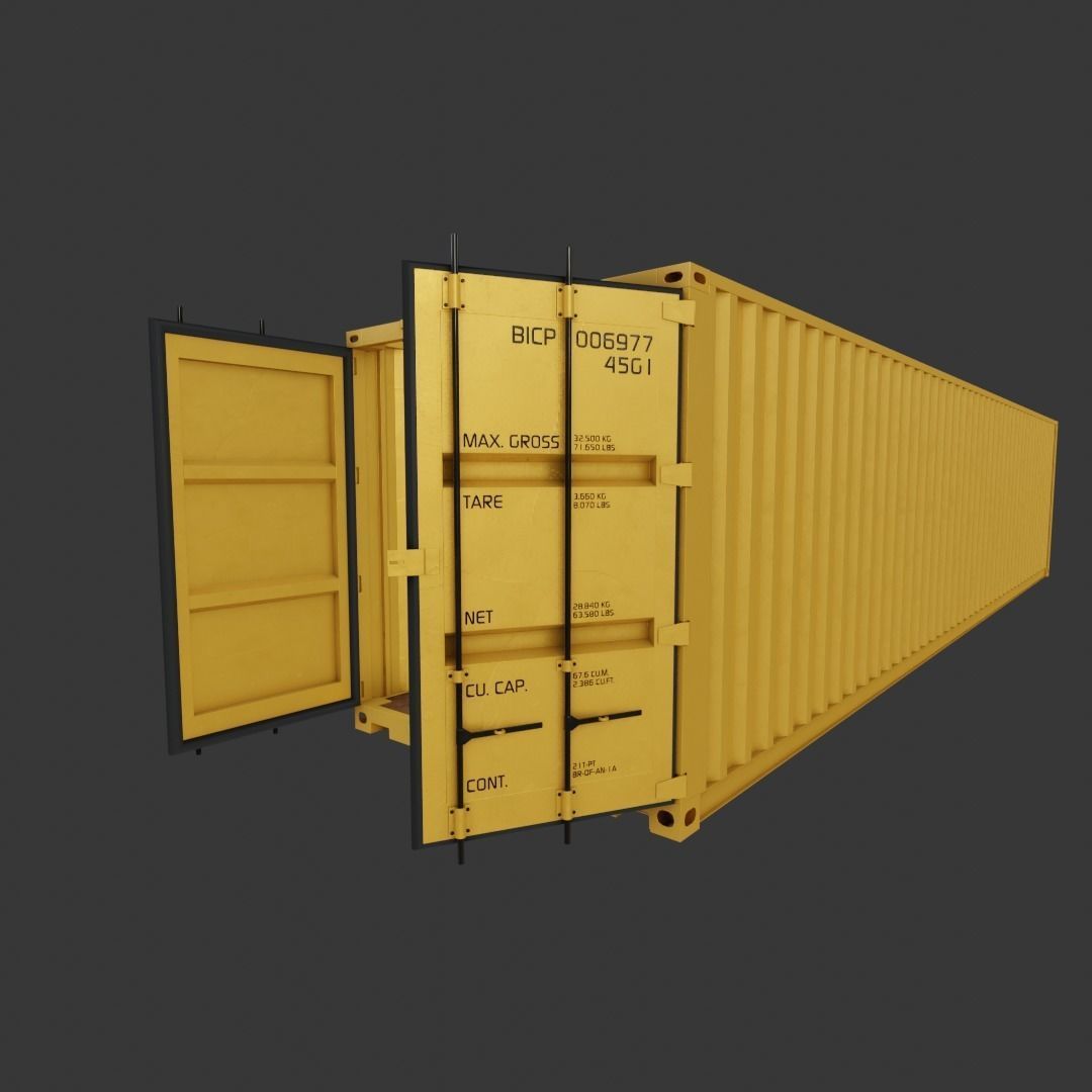 40ft Shipping Container  3D model_4