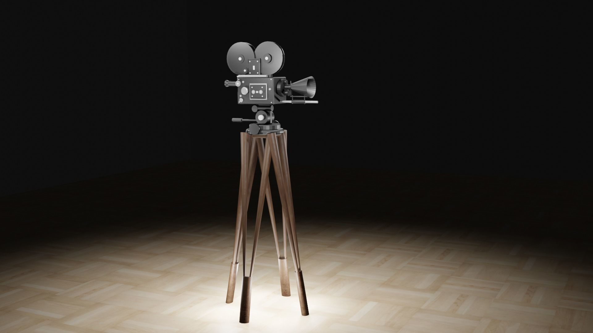 Old School Camera Free low-poly 3D model_1