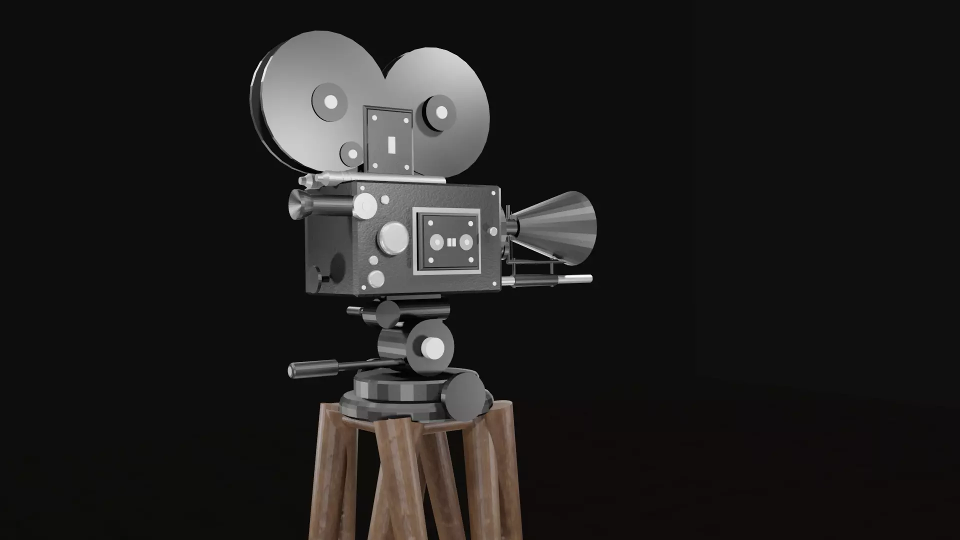 Old School Camera Free low-poly 3D model_0