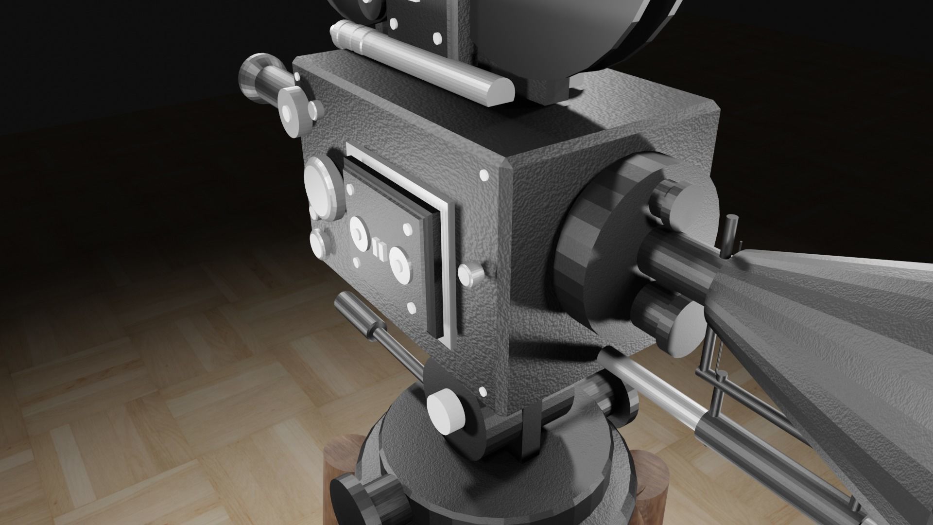 Old School Camera Free low-poly 3D model_3